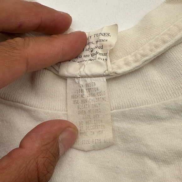 Vintage Tweety Bird Sailor T Shirt 1994 Single Stitch Looney Toons Size XL USA - Picture 9 of 14